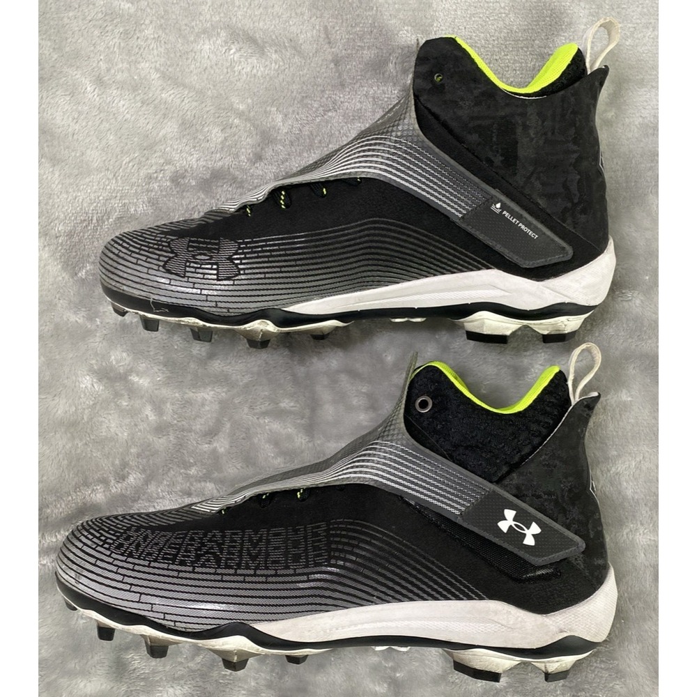 Under Armour Blur Smoke 2.0 MC Football Cleats Men Size 12 Black Yellow AllSport